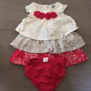 Petit Lem Baby Girl Dress and Diaper Cover